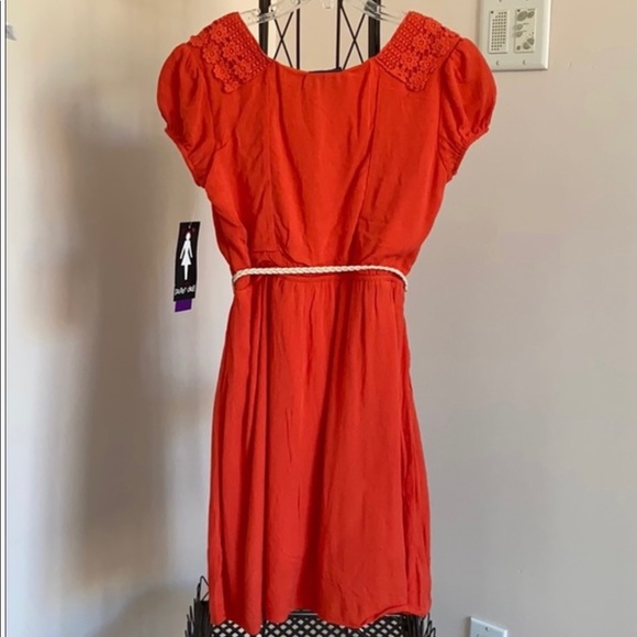 Paper Doll Girls Dress (16, Dark Coral) - Picture 3 of 4